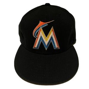 Miami Marlins MLB x New Era On-Field 59FIFTY Fitted Hat Adult‎ Size 7 5/8